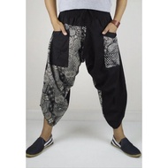 Samurai Pants Hill Tribe Hmong Miao Harem Yoga Fitness Chiang Mai Cotton Hippie Bohemian Baggy Aradi