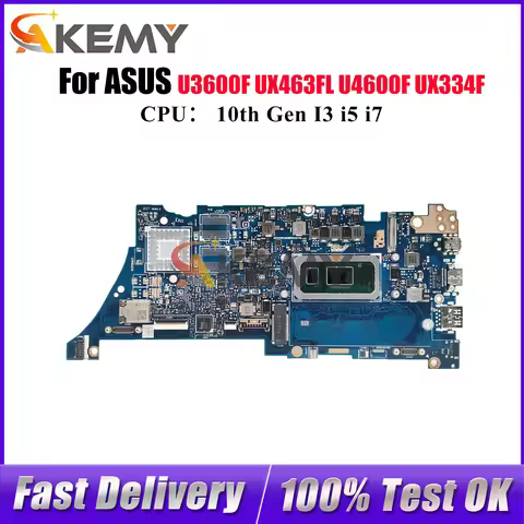 UX334FA Laptop Motherboard For ASUS ZenBook UX334FA UX463FL U3600F UX334FL U4600F UX334F Mainboard W