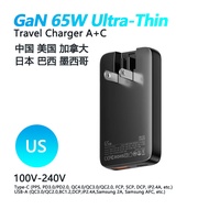 ESAGER 65W GaN ชาร์จเร็ว USB Type-C PD ปลั๊กอิน EN ใช้ได้กับโทรศัพท์มือถือ แท็บเล็ต ชาร์จเร็ว ชาร์จเ