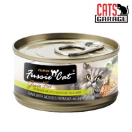 Fussie Cat BLACK LABEL Tuna w Mussel in Aspic 80g x 24 Cans