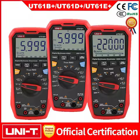 UNI-T UT61B UT61D UT61E Plus Smart Multimeter Digital Professional Multi Meter 22000 Counts AC DC Am