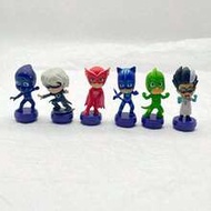 1ชิ้น/3ชิ้น/6ชิ้น ชุดตุ๊กตา PJ Masks ซูเปอร์ฮีโร่ - ฟิกเกอร์สะสมพรีเมียมสำหรับเด็กชายและเด็กหญิง, ถอ