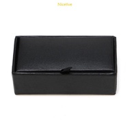 NICE Travel Jewelry Box Ring Cufflink Box Padded Jewelry Holder PU Leather Storage