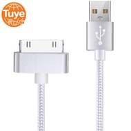 Tuye USB Cable for iPhone 30 Pin Nylon Braid Fast Charger Data Cable for Apple iPhone 4 4s 3G 3GS 2G