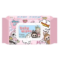 MILLIE Tisu Basah Bayi Kartun Disposable Portable Baby Wet Wipes Alcohol Free Anti Bacterial Hand Mo