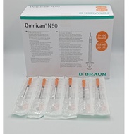 Omnican N50 insulin syringe 0.5ml/50iu 5's