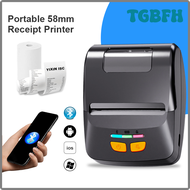 TGBFH Mini 58mm Thermal Receipt Printer Portable Mobile Invoice Card Bluetooth Wireless Printer for Android Ios Windows Small Business HFVGF