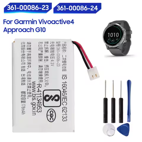 High Quality Replacement Battery For Garmin Vivoactive4 Approach G10 361-00086-23 361-00086-24 Recha