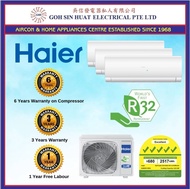 [Bulky] Haier Flexis 5 Ticks R32 System 3 Aircon 4U65RH1SRA x 1 + AS35S2SF2FA x 3