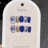 Handmade fake nails, 💖✨  Hand drawn flowers, gentle and romantic handmade nails, artificial fake nai