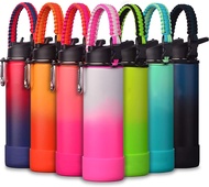 🎉✨Paracord Handle for Aquaflask Accessories, Colorful Cup Rope Holder Strap Cord with Safety Ring an