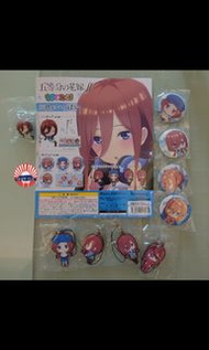 五等分的花嫁 中野三玖 一番賞 扭蛋 1set$280(9種)散中野三玖立體公仔$100 掛$35襟$30 【日版現貨】