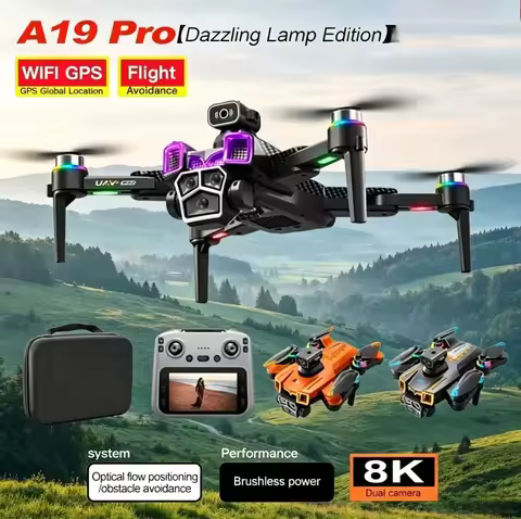 Original Drone A19 Pro HD 8K Professional 5G GPS Dual Camera Photography Brushless Foldable Quadcopt