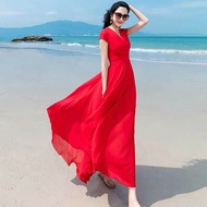 Chiffon Red Maxi Dress