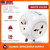 4Way Adapter Universal Socket Power Socket Extension Adapter Type C Plug Socket USB Port Plack Soke