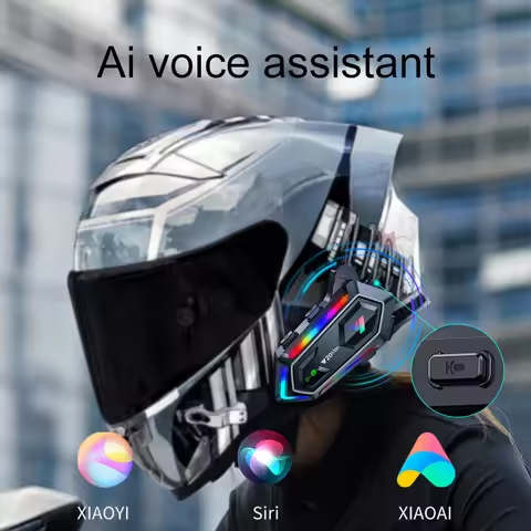 Y20 Max Motorcycle Helmet Headset Helmet Intercom, Bluetooth 5.3 Intercomunicador, Built-in 300mAh B