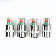 [LUMY]4 Pcs Metal Tire Valve Caps for Wheel Pressure Monitoring 28 PSI to 36 PSI Range【Ready Stock】