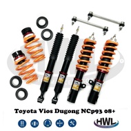 Toyota Vios NCP93 Dugong 08+ - HWL st1 series fully adjustable absorber coilover