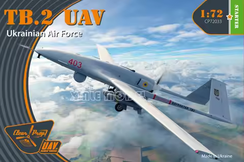 Clear Prop Plastic Assembled Aircraft Model Kit CP72033 TB.2 UAV Ukrainian Air Force 1/72