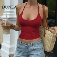 DUNEA Women's Sexy Backless Halter Tank