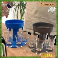 6 Shot Glass Dispenser Wine Whisky Liquor Holder Rack Party Drinking Tools [Sunburst1.my]