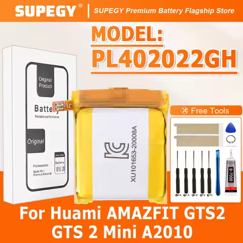 PL402022GH Battery For Huami AMAZFIT GTS2 GTS 2 Mini A2010 Smart Watch Capacity Batteries Bateria