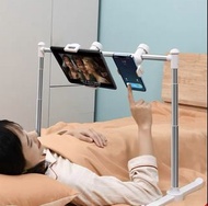 床上訓著玩手機iPad-KOL拍片架雙機位被窩懶人支架可伸縮升降平板電腦在床頭看神器switch床邊用落地夾支撐萬能架子(T8630)