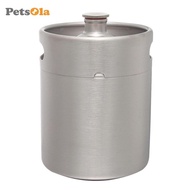 [PETSOLA] Stainless Steel  Keg Growler Keg Bottle Home Making  for Camping, Hiking and Outdoor Activ