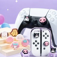GeekShare 4PCS Cute Kuromi Switch Theme Thumb Grip Caps Soft Silicone Joystick Cover For Nintendo Switch/OLED/Lite Joycon Console Protective Shell For PS4/PS5/Switch Pro/XBOX