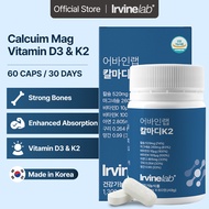 IrvineLab CalMag D3 K2 | Calcium Magnesium Vitamin D3 K2 Supplement | Bone & Joint Health | 60 Table
