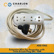 Extension Wire with Twist and Lock Plug 5M/10M