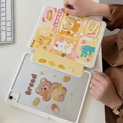 Cute Smart Case for iPad Air 11 M2 M3 2025 A16 11th Air 5th 4th Pro11 13 M4 M2 Air13 M2 M3 iPad 10th