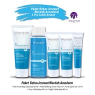 Paket Bebas Jerawat Wardah Acnederm 5 pcs - 5 in 1