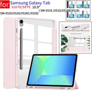 Acrylic Clear Case For Samsung Galaxy Tab S10 FE S10FE S9 FE S9FE 10.9" Tablet Cover with Pen Slot T
