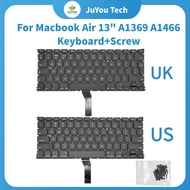 New A1369 A1466 Keyboard For Macbook Air 13" 2011 2012 2013 2014 2015 2017 Keyboard+Screws US UK