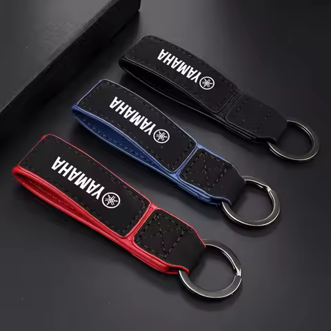 Leather Motorcycle Remote Key Chain Keychain Holder For Yamaha R1 R3 R25 Mt-09 Mt07 Fazer Fz6 Xj6 R1