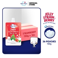 Mogu Mogu Jelly (Strawberry Flavor) with Nata de Coco 150 g. 36 Pouches (1 Carton) Jelly Nata de Coc