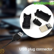 WISDOMEST Mini USB Male Connector, DIY 5Pin USB 2.0 Jack, Male Plug Socket Connector Mini USB Jack D