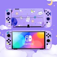 เคส TPU นุ่มลายการ์ตูนหมีกระต่ายสวิตช์ OLED สำหรับ Nintendo Switch OLED NS Joy-Con เคสตัวควบคุม