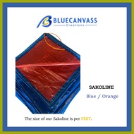 ⊕ ➩ ↑ SAKOLIN BLUE-ORANGE WITH EYELETS