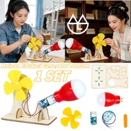 1set DIY Educational Toys Electric Generator Wind Wood Wind Turbine Generator