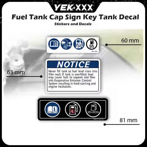 Motorcycle Decals Fuel Tank Cap Sign Key Tank Decal Warning Logo Sticker For ZX6R ZX10R ZX4R Z800 Z9