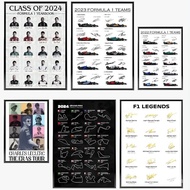 1PC Formula One Grand Prix Racing Driver Poster Poster Paper Print Home Living Room Bedroom Entrance