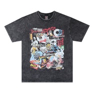 Supply Movie Poster Retro Washed Short Sleeve American Style