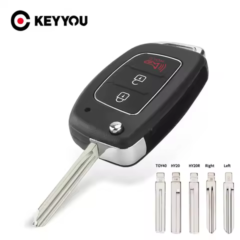 KEYYOU For Hyundai HB20 IX35 I45 SANTA FE Accent I40 I20 Uncut HY15/HY20/TOY40 Blade 3 Buttons Filp 