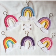 GANTUNGAN Macrame rainbow keychain/Macrame rainbow keychain/souvenir