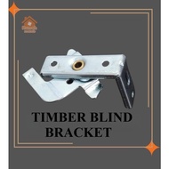 [Set Braket Bidai Kayu] dengan Palam Dinding & Sauh Spring Logam / [Timber Blind Bracket]