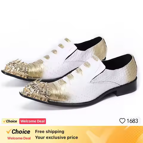 Cool Metal Toes Loafers Handmade Party Shoes Man Flats Mix Color Fantastic Dress Shoes