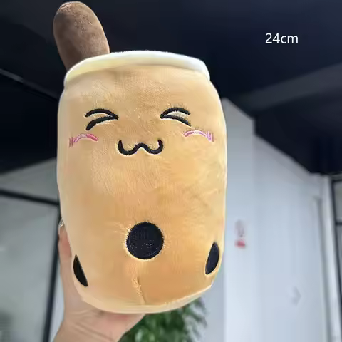 Cute Stuffed Boba Plush Bubble Tea Real-life Bubo Food Milk Cup Plushie Pillow Soft Kawaii Plush Toy
