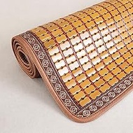 HOLGVE Bamboo Sleeping Mat, Sum mer Sum-mer Cool Bed Mat, Rollable Foldable Summer Sleeping Mat for